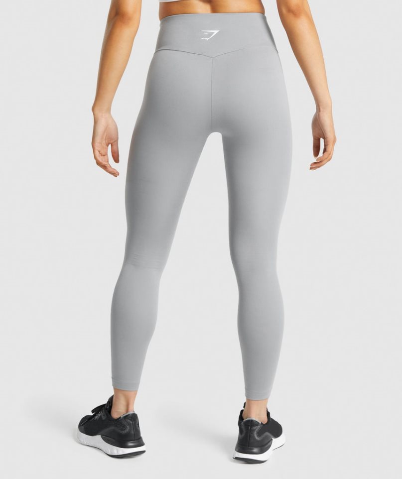 Legginsy Gymshark Treningowe Damskie Szare | PL 395NSA